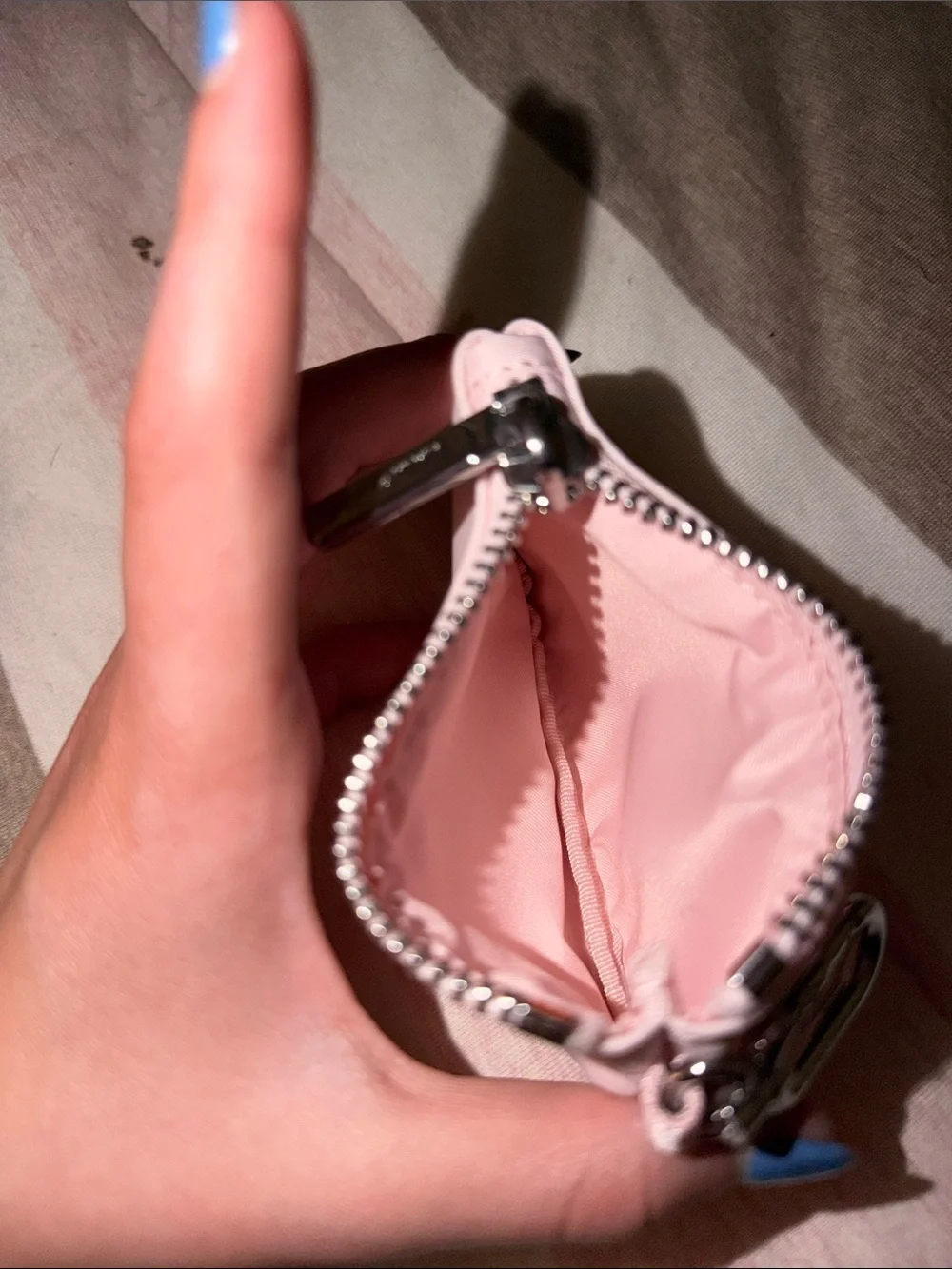 lululemon athletica Blush Pink Zip Card Holder with Clip